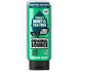 Original Source Mint And Tea Tree Shower Gel 100 Percent Natural Fragrance Vegan