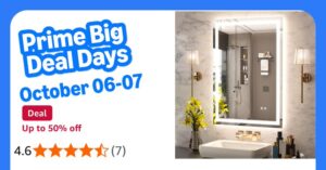 Ostepdecor Led Bathroom Mirror With Lights 50 X 70 Cm Backlit Wall Mounted Vanit