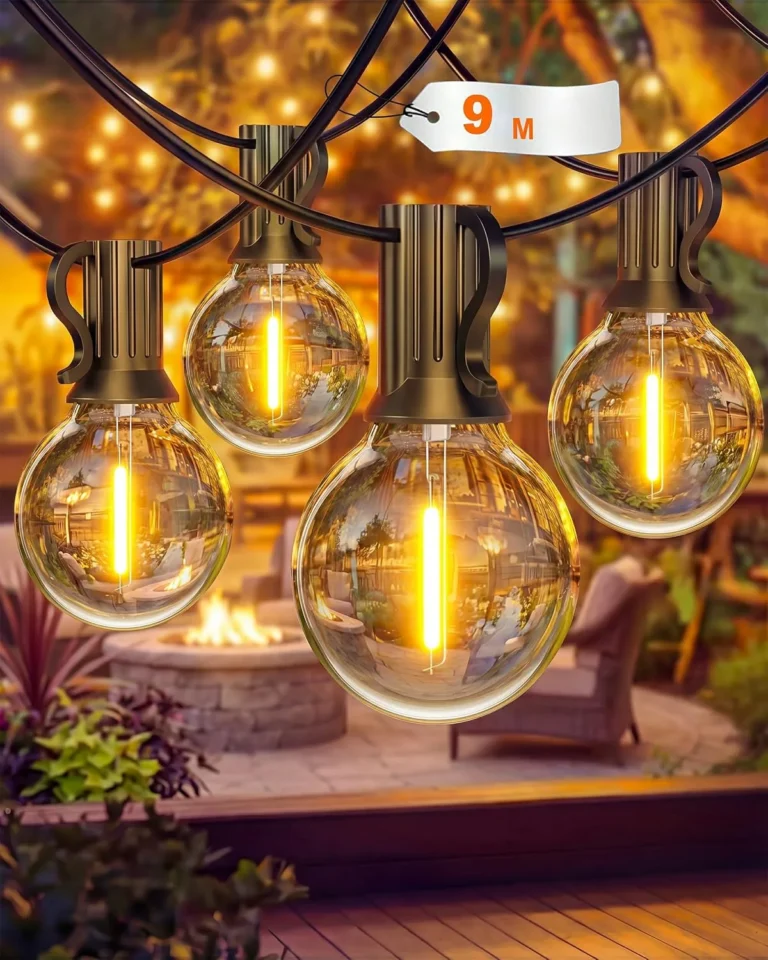 Outdoor String Lights Mains Powered 30ft 9m Festoon Lights Outdoor