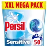 Persil Sensitive 4-in-1 Laundry Capsules 50 Washes (Non Bio)