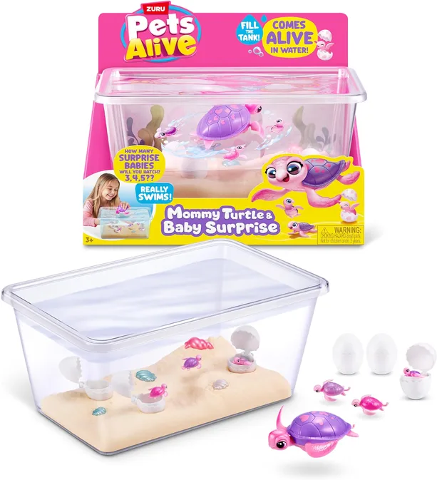 Pets Alive Mama Turtle Surprise By Zuru Robot Toy Pet Turtle