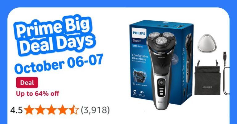 Philips Electric Shaver 3000 Series Wet And Dry Electric Shaver For Men With Ski