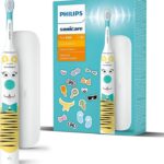 Philips Sonicare for Kids Electric Toothbrush - Design a Pet Edition Power Toothbrush with Pet Themed Sticker Sheets for Children, Slim Travel Case and USB Charger (Model HX3603/01)