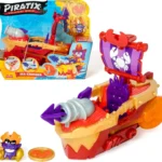PIRATIX, ADVENTURE WORLD Sea Crusher - Pirate Ship in the shape of a crab, includes 1 pirate ship, 1 Piratix, 1 treasure, 1 accessory, 1 cannon and 1 projectile