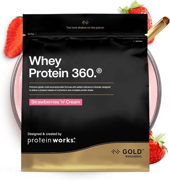 Protein Works Whey Protein 360 Gold Strawberries N Cream 1 2kg