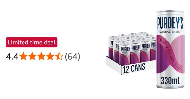 Purdey S Natural Energy Berry And Dragon Fruit 330ml Can Pack Of 12