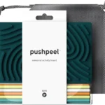 Pushpeel Sensory Activity Board: Silicone Fidget Toy for Calming, Stress, Anxiety, ADHD & Autism | Silent, No Mess | Kids 3+ & Adults | Includes Portable Travel Bag & 11 Strings - Easter Gift (Spruce)