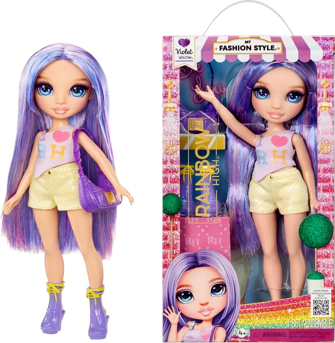 Rainbow High My Fashion Style Doll Violet 28cm Purple Fashion Doll With Statemen