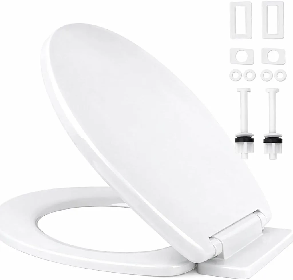 Ram White Soft Close Toilet Seat With Quick Release For Easy Clean Loo Toilet Se