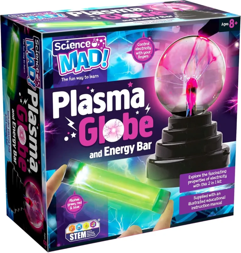 Science Mad 2 In 1 Plasma Globe Kids Fun Tesla Light Energy Bar Toy 8