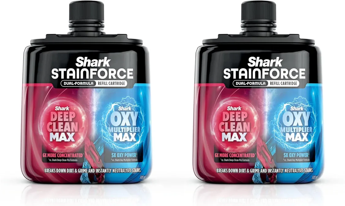 Shark Stainforce Dual Formula Refill Cartridge 2 X 500ml Xskbdhxcm500uk