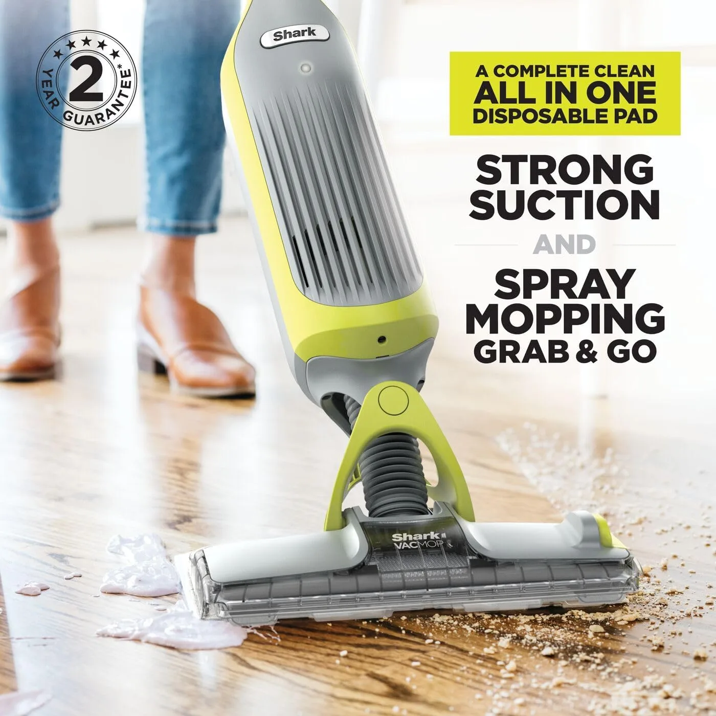 Shark Vacmop 2 In 1 Cordless Hard Floor Vacuum Spray Mop Vm200uk