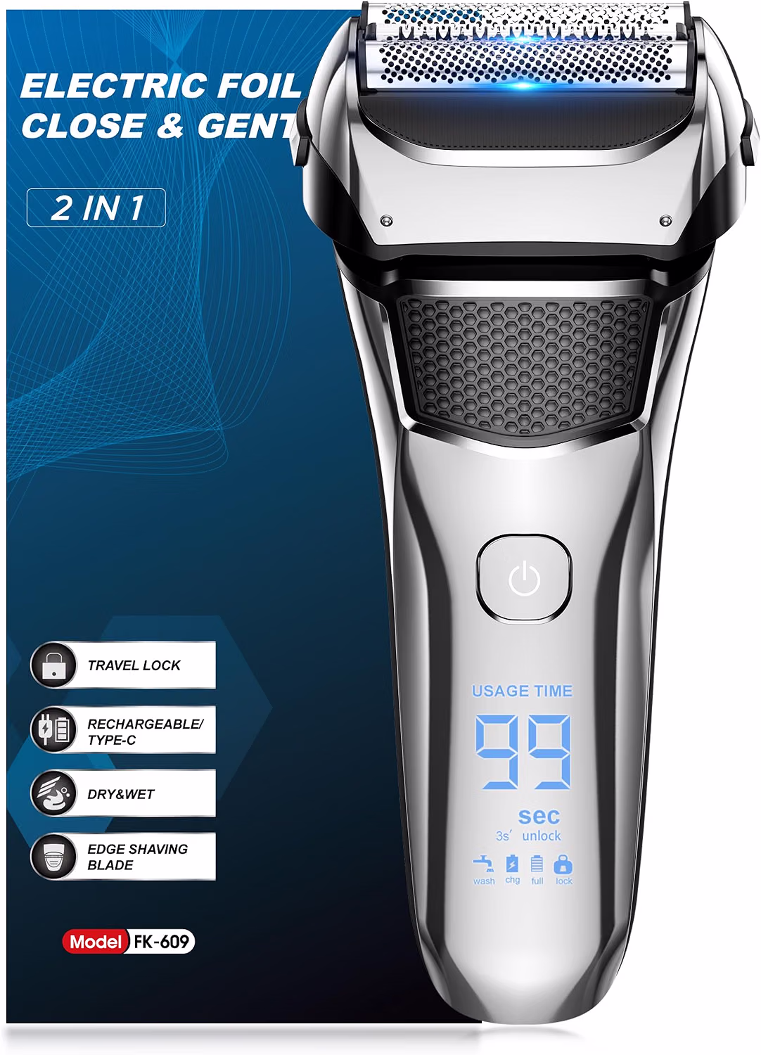 Shavers For Men Foil Shaver With Floating Blade 100 Waterproof Electric Razor Fo