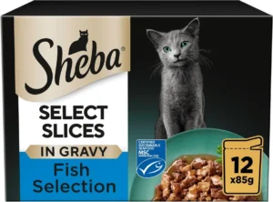 Sheba Select Slices In Gravy Fish Collection Wet Cat Food Pouches For Adult Cats