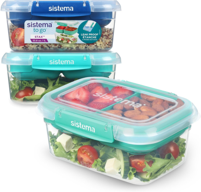 Sistema To Go Stax Leakproof Food Storage Containers 3 Pack