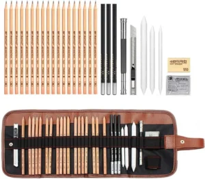 Sketching Pencil Set 29 Piece Professional Sketching And Drawing Art Kit With Ca