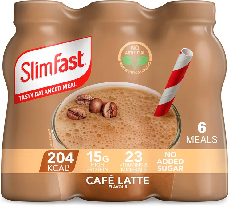 Slimfast Cafe Latte Meal Replacement Shake 6 X 325 Ml
