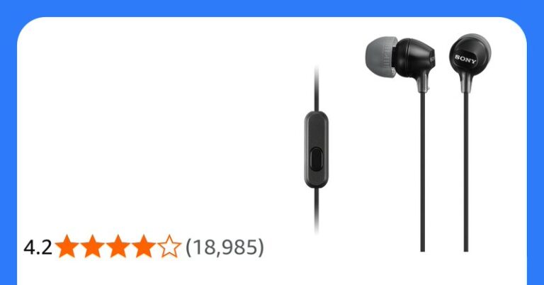 Sony Mdr Ex15ap Earphones With Smartphone Mic And Control Black