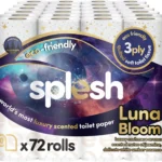 Splesh by Cusheen Toilet Roll 72 Rolls - Luna Bloom Cashmere Scent with White Amber Essence, Bulk Family Pack | Soft 3 Ply Luxury Bathroom Tissue Loo Rolls | Eco-Friendly, Sustainable Toilet Paper
