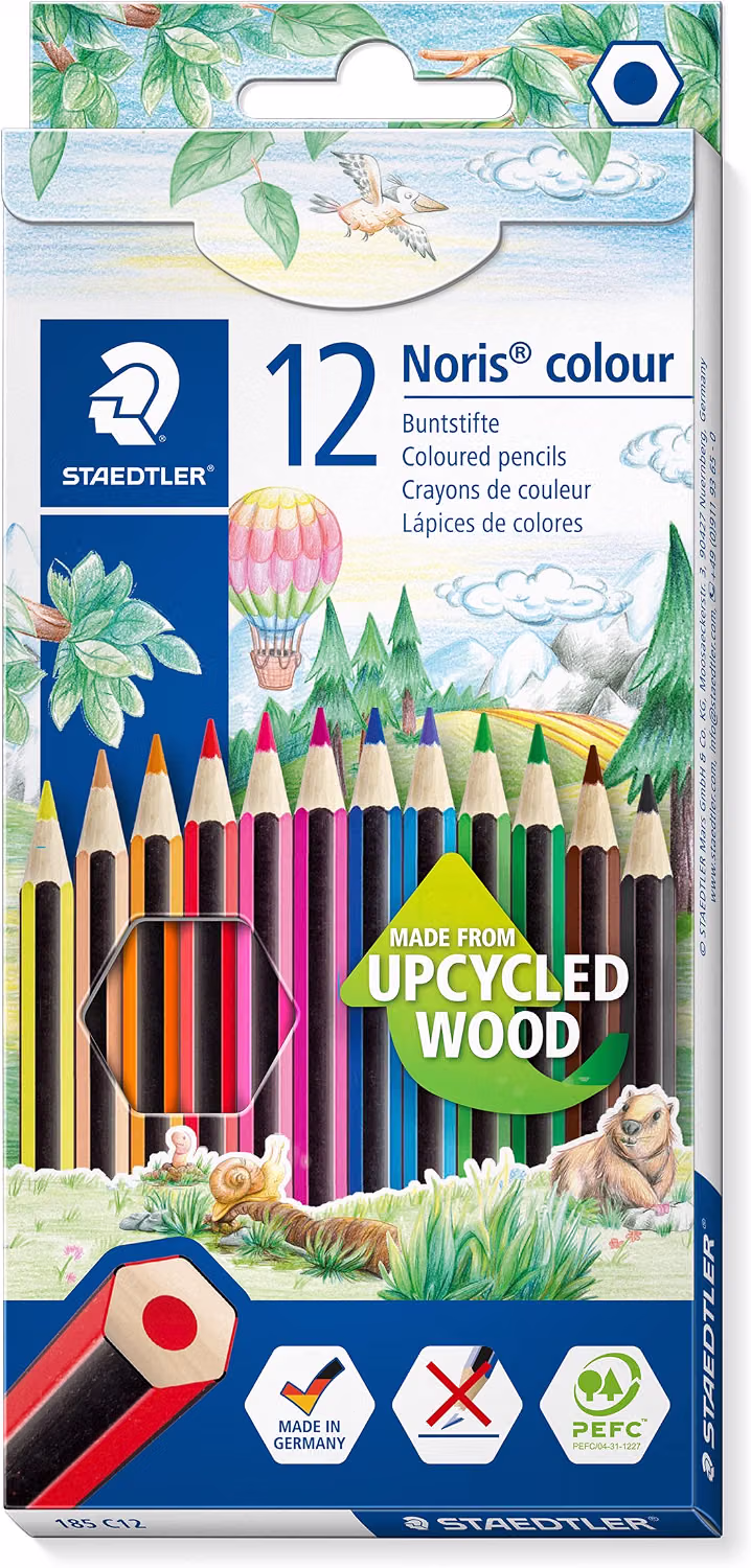 Staedtler 185 C12 Noris Colour Colouring Pencils 12 Assorted Colours Pack Of 12