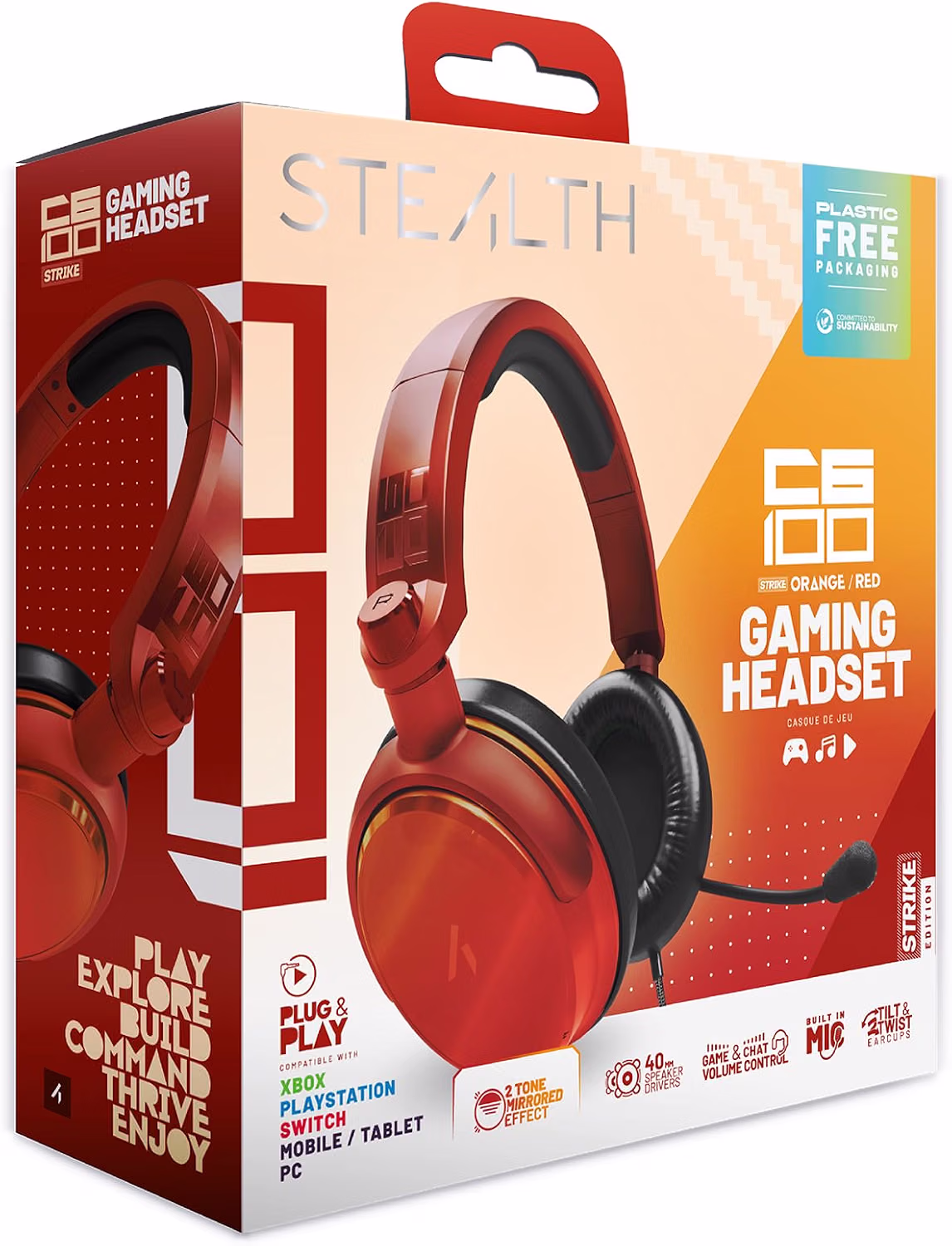 Stealth C6 100 Gaming Headset Range Strike Red