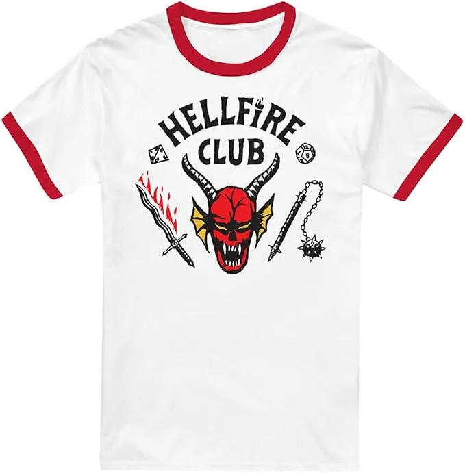 Stranger Things Hellfire Club Ringer Unisex Ringer T Shirt