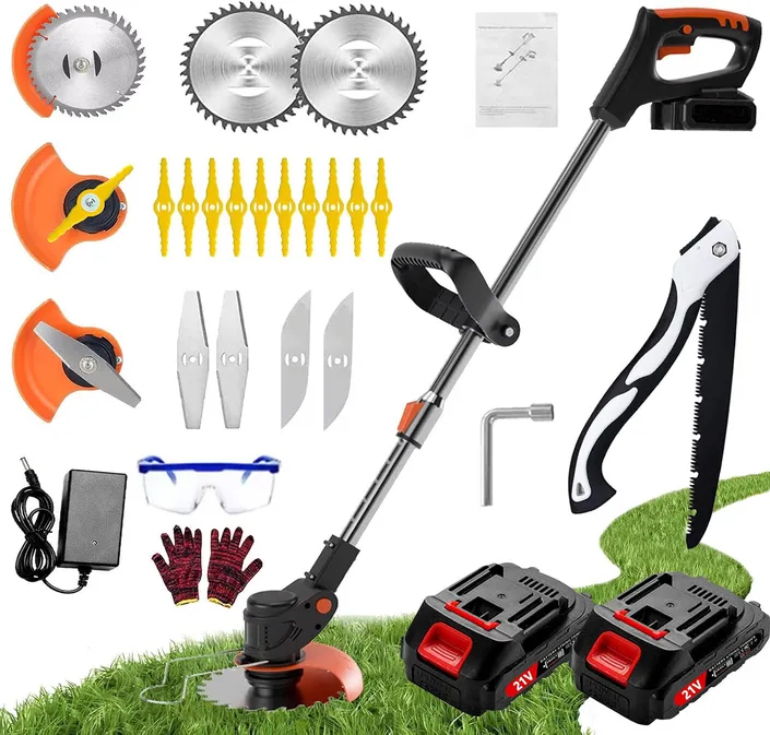 Strimmer Cordless Garden Strimmer With Blades Grass Trimmer 90 Head Adjustment E
