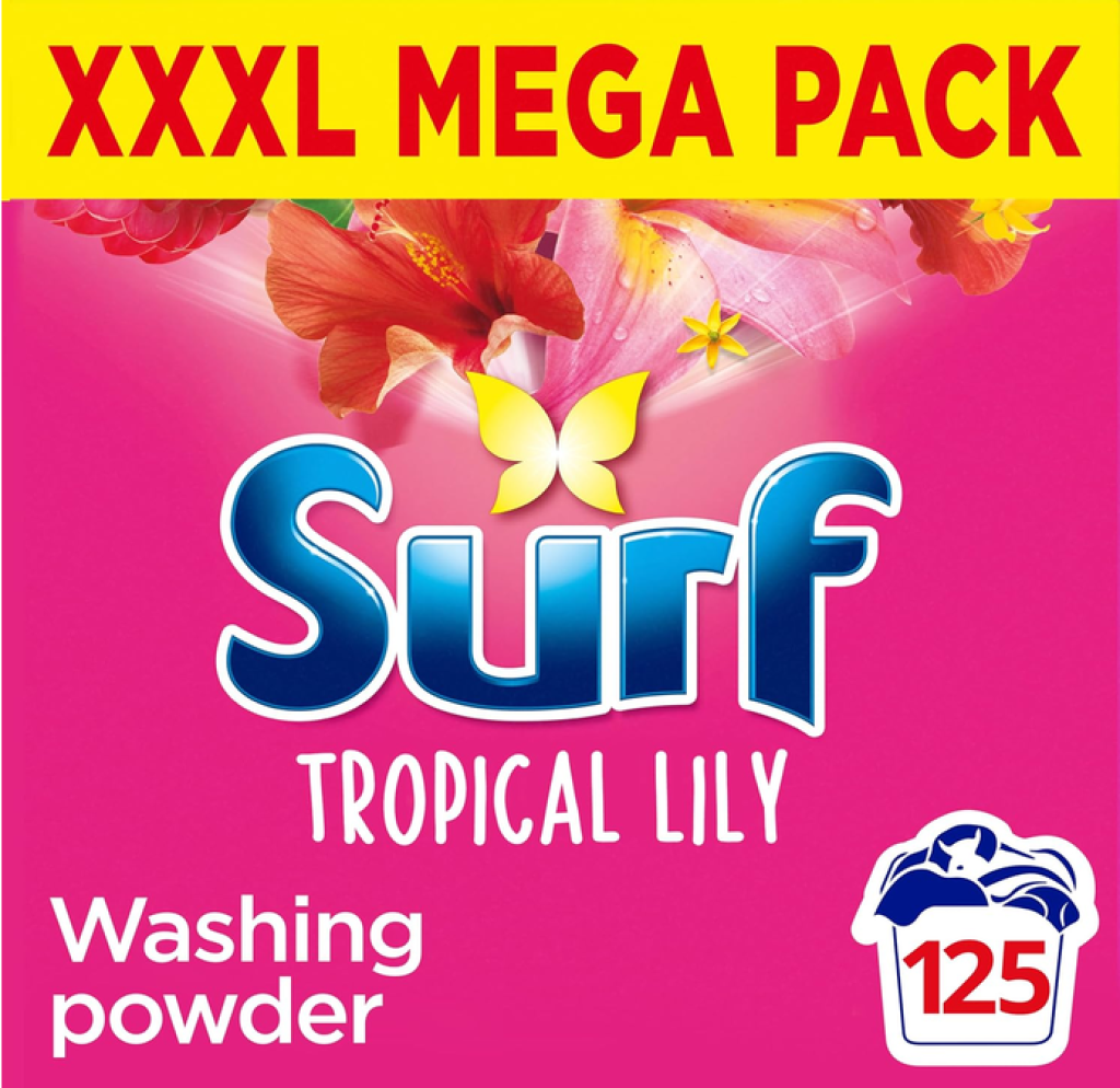 Surf Tropical Lily Detergent Washing Powder 125 Washes