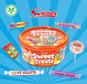 Swizzels Sweet Treats Tub Assortment Of Vegan Sweets And Lollipops In One Large