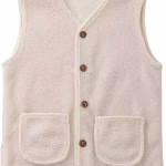 Teddy Fleece Gilet for Women UK Sleeveless Bodywarmer Button Down Vest