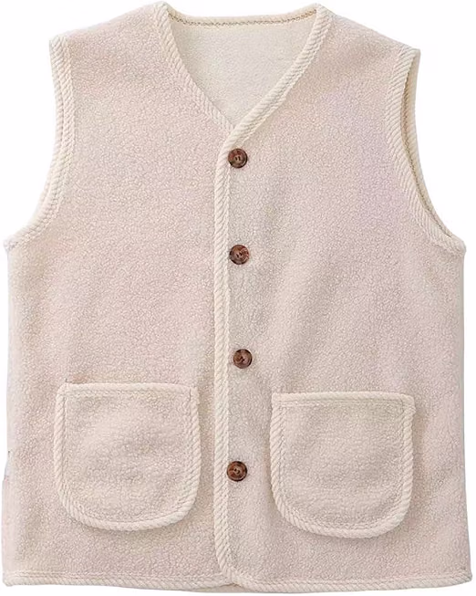 Teddy Fleece Gilet For Women UK Sleeveless Bodywarmer Button Down Vest