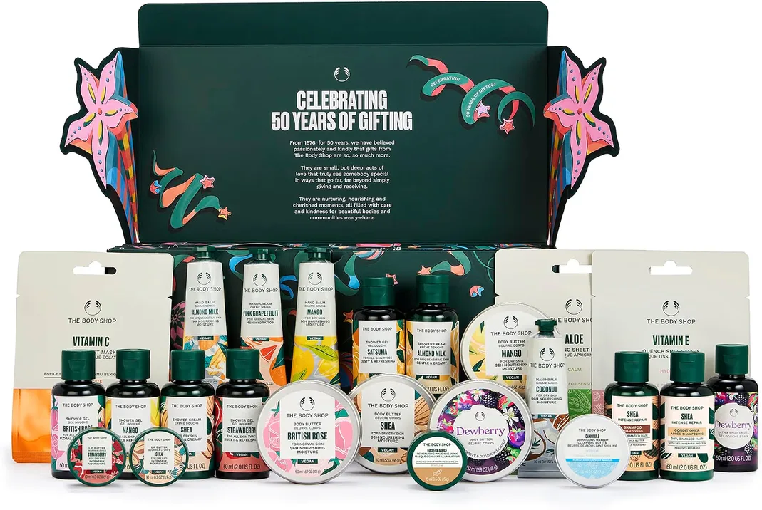 The Body Shop Classic 24 Piece Beauty Advent Calendar Worth 120