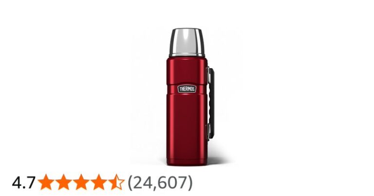 Thermos Stainless King Cranberry Red Drinks Flask 1 2l 24h Hot 24h Cold