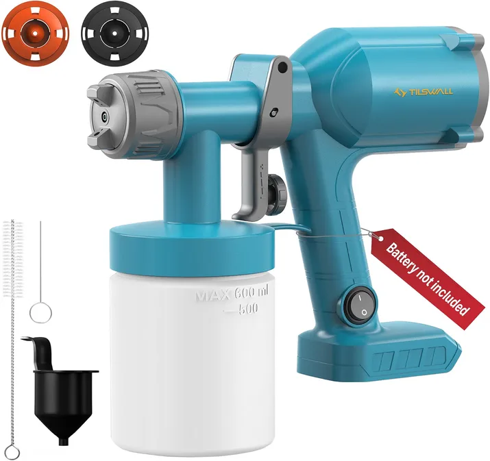 Tilswall Cordless Paint Sprayer For Dewalt 18v No Battery Dreamer400 Blue