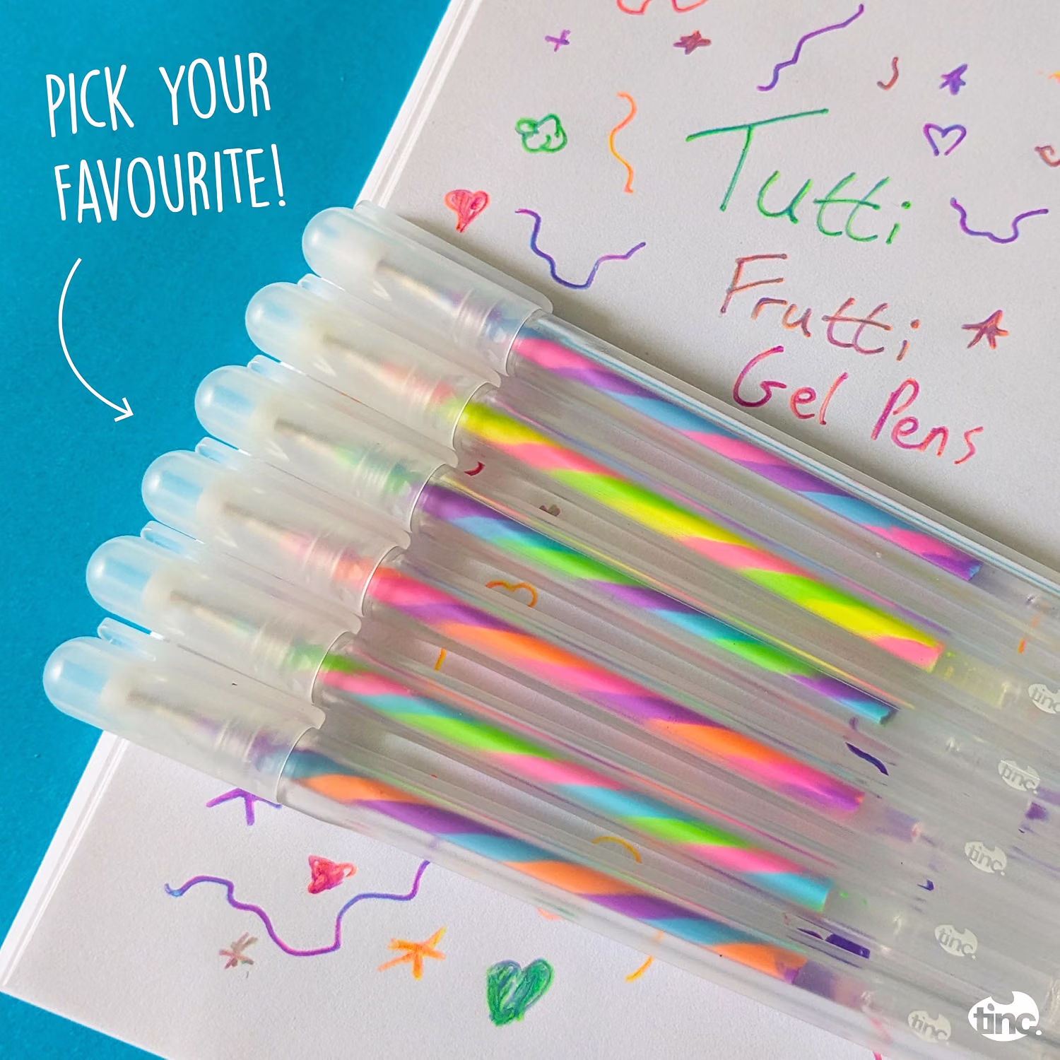 Tinc Tutti Frutti Gel Pens Set Of 6 Cute Pens For Creating Colourful Handwriting
