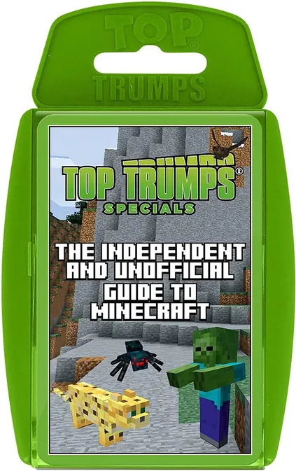 Top Trumps Independent and Unofficial Guide To Minecraft Specials Card Game, find out if Shulkers are stronger than Slimes, gamer gift for ages 6 plus