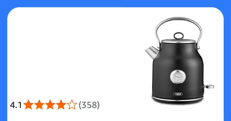 Tower T10063blk Renaissance Kettle Quick Boil 360 Base 1 7l 3kw Black