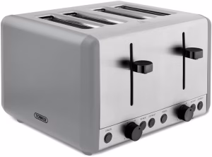 Tower T20086gry Sera 4 Slice Toaster With 6 Browning Levels Removable Crumb Tray