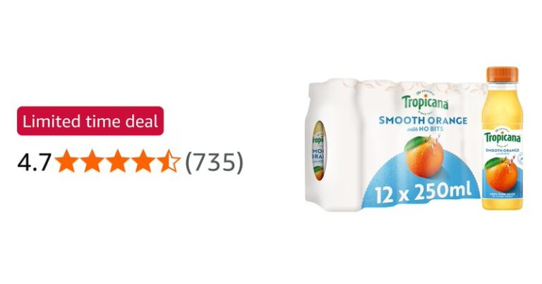 Tropicana Pure Smooth Orange Juice Long Life Lunchbox 250ml X 12