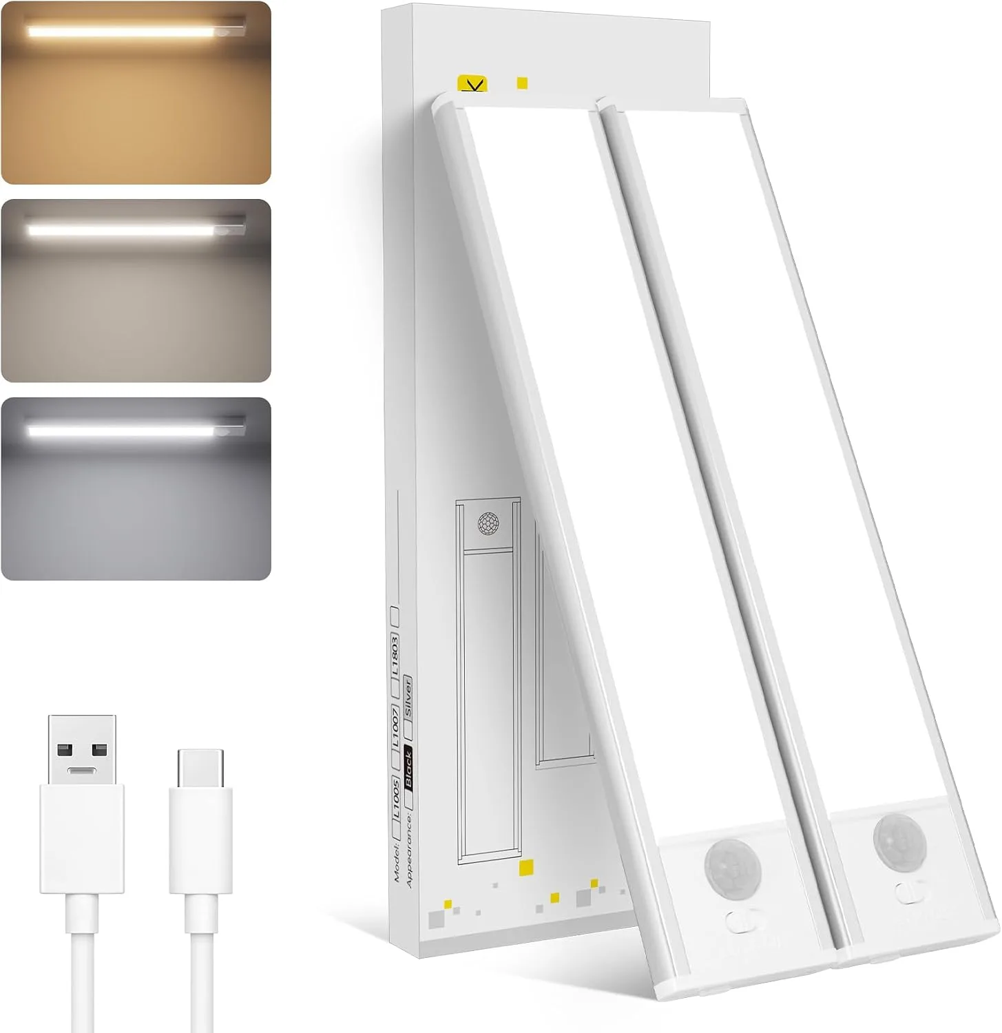 Under Cabinet Kitchen Lights Led Motion Sensor Light 20cm 2 Pack