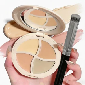 Under Eye Concealer Palette With Brush Full Coverage For Dark Circles