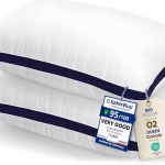 Utopia Bedding Pillows 2 Pack, Queen Bed Pillows, Brushed Fabric, Navy
