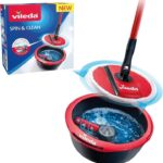 Vileda Spin & Clean Spin Mop and Bucket Set with 360° Spinning Mop Head
