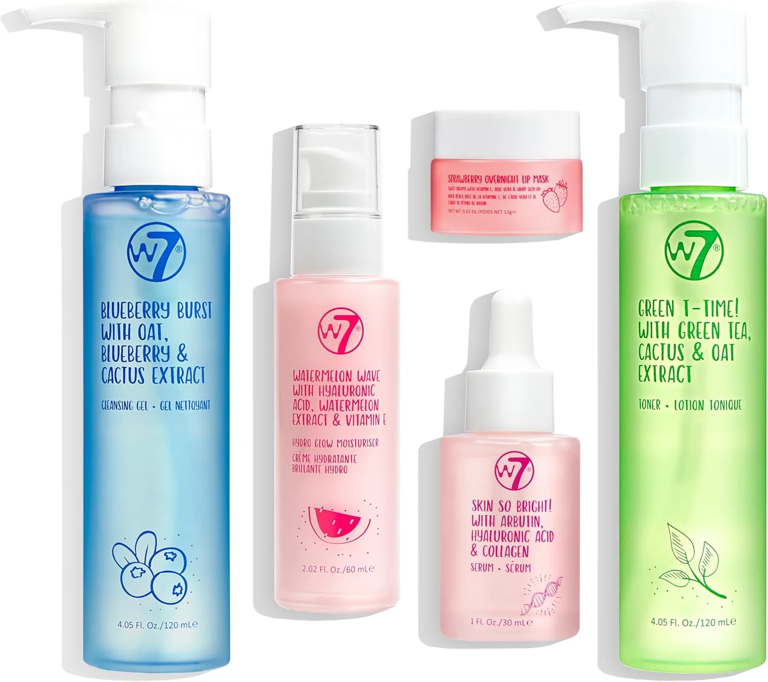 W7 Self Care Skincare Set Full Size Routine 5 Piece