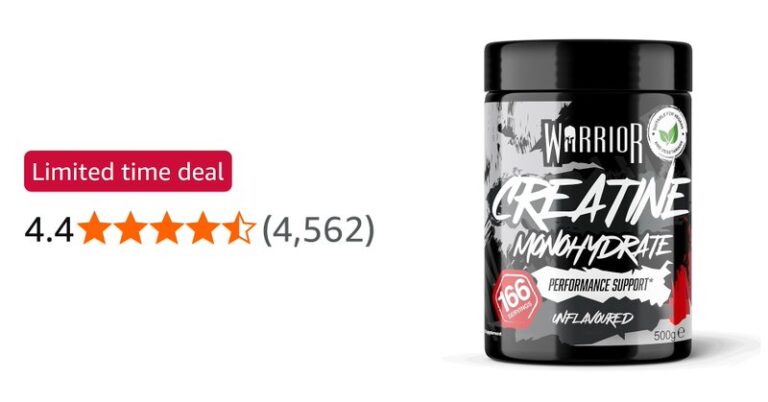 Warrior Creatine Monohydrate Powder 500g Pure Micronised 166 Servings