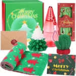 Water Bottle Gift Set - Christmas Gifts for Women Men, Includes Water Bottle Xmas Spoon Scarf Scented Candle, Ideas Christmas Box Gifts for Women