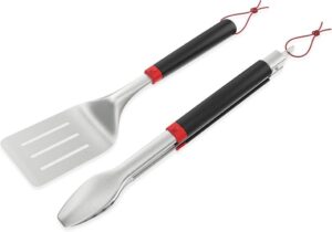 Weber Grill Set Two Piece Consists Of Grill Tongs And Turner Comfortable Handle
