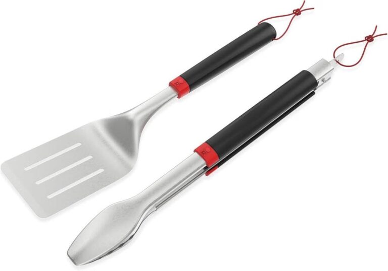 Weber Grill Set Two Piece Consists Of Grill Tongs And Turner Comfortable Handle