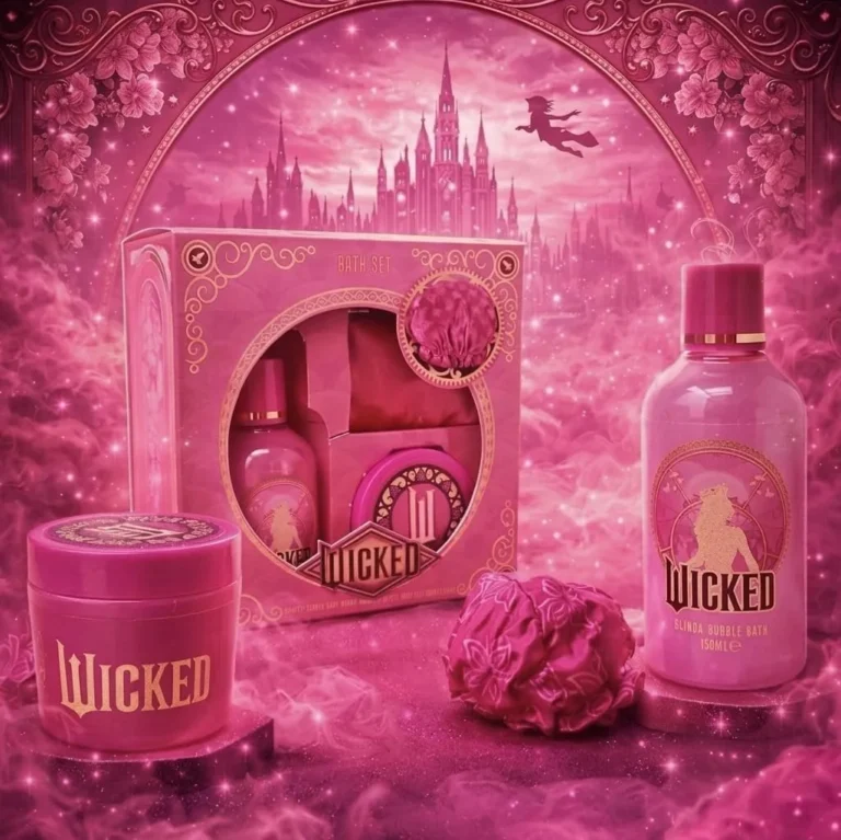 Wicked Glinda Bath Gift Set Pink Bubble Bath Body Butter And Shower Cap Official