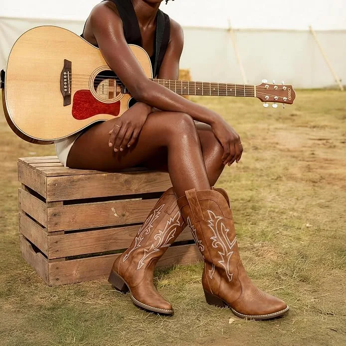 Women S Cowboy Cowgirl Boots Pointed Toe